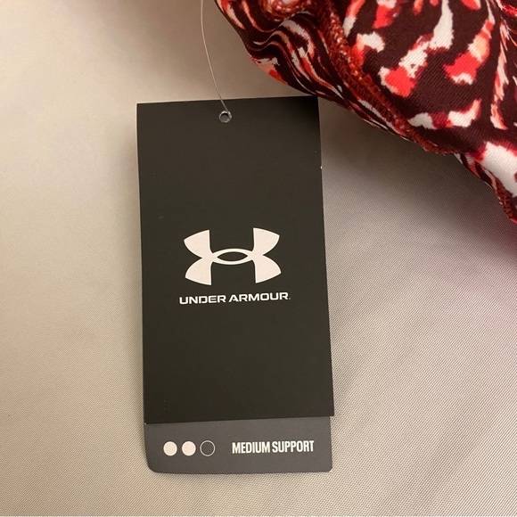 Under Armour NWT Crossback Mid Compression Sports Bra 1X (40DD, 40DDD, 42D) Pink - Picture 5 of 9